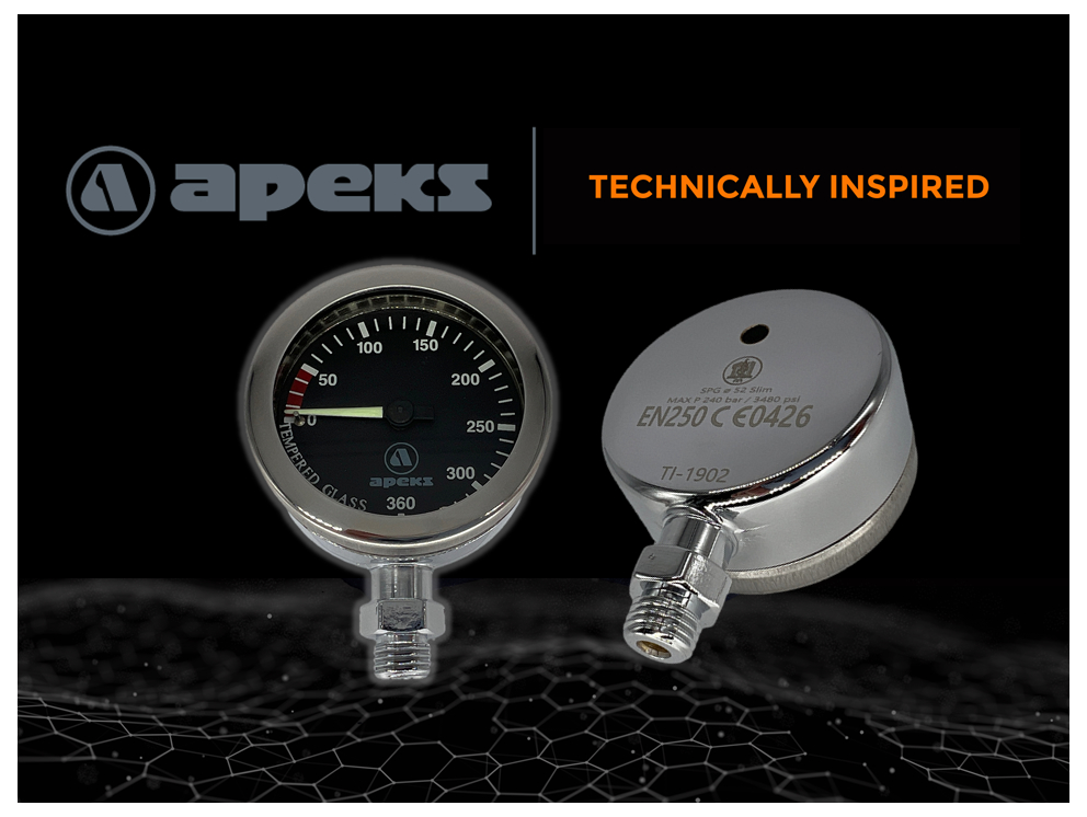 Apeks pressure gauge - stylish design in best quality - 