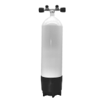 Steel cylinder with T-valve 300 bar 10 litres convex