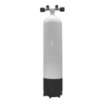 Stahlflasche mit T-Ventil 300 bar 12 Liter konvex
