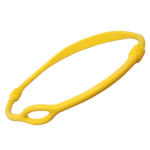 Collar de silicona 72 cm amarillo con pinza de seguridad