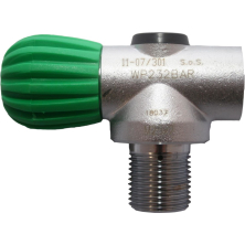 SOS Rebreather Ventil M26 Abgang 232 bar (18037) Rubber Knob grün