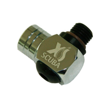 Regulator 1st stage high pressure adapter 7/16": 90 degree angle - rotatable