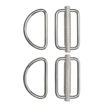 Stainless steel D-RING (set of 2 pcs) XDEEP slideable ring - slideable