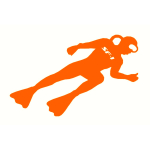 diver sticker SF-1 165 x 70 / orange foil