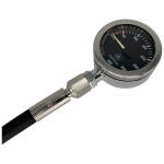 Apeks Finimeter SPG 52 - 360 bar Display/ black / chromed, polished) with 18 cm HD hose (rubber)