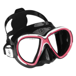 Aqua Lung two glass mask REVEAL X2 black silicone / white pink