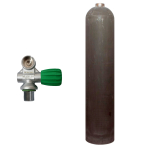 40 cf aluminium cylinder natural MES with Nitrox mono valve (Rubber Knob right)