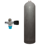 80 cf aluminium cylinder natural MES with extendable valve (Rubber Knob right)
