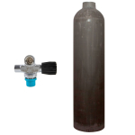 7 l aluminium cylinder natural MES with extendable valve (Rubber Knob right)