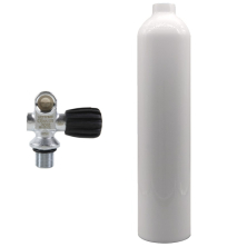 7 liters aluminium cylinder white MES with mono valve (Rubber Knob right)