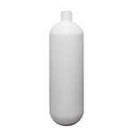 1 l 200 bar Stahlflasche weiß ECS M18*1.5 ohne Ventil