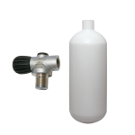 2 l convex 232 bar steel cylinder white ECS with...