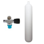 8.5 l convex 232 bar steel cylinder white ECS with...