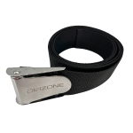 Lead belt black, 50 mm webbing 180 cm long with V4A stainless steel buckle
