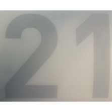 21 as MOD sticker reflective foil white 9.5 cm