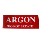 Label ARGON "do not breathe!"