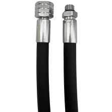 Rubber medium pressure hose black 3/8"M x 9/16"F