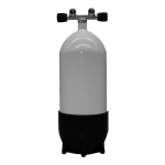 Steel cylinder with T-valve 232 bar 15 litres convex