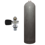 80 cf aluminium cylinder natural MES with SoS mono valve (Rubber Knob left)