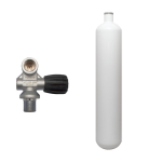 3 l convex 300 bar steel cylinder white ECS with mono valve (rubber knob right)